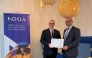 Ambassador of Finland to the State of Qatar,  H E Juha Mustonen with Country Senior Officer at Nokia Head of CEM Ziad Remayyed. 
