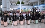 North Korea's Naegohyang Women's FC players arrive at Incheon International Airport in Incheon on May 17, 2026. (Photo by Jung Yeon-je / AFP)