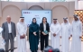 Content supervisor and lead trainer at the BilAraby initiative, Souhila Abada; Writer and Editor-in-Chief of Al Sharq newspaper, Jaber Al Harami; and Director of the Qatar Reads initiative at Qatar National Library (QNL), Fatima Al Malki with others at the event.