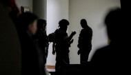 Soldiers and security personnel are seen inside the Philippine Senate complex in Pasay City, the Philippines, on May 13, 2026 in an attempted arrest of Senator Ronald Dela Rosa.  (Xinhua)