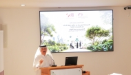 Vice Chairman of the National Human Rights Committee Dr. Mohammed bin Saif Al Kuwari speaking at the event.
