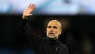 Manchester City's Spanish manager Pep Guardiola waves to the fans following the English Premier League football match between Manchester City and Crystal Palace at the Etihad Stadium in Manchester, north west England, on May 13, 2026. Photo by Darren Staples / AFP