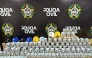 Handout picture released by Rio de Janeiro's Civil Police shows seized counterfeit Panini World Cup album stickers at the Civil Police headquarters, in Rio de Janeiro, Brazil on May 22, 2026. (Photo by Handout / RIO DE JANEIRO CIVIL POLICE / AFP)