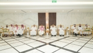 Minister of Awqaf and Islamic Affairs H E Ghanem bin Shaheen bin Ghanem Al Ghanim during a meeting with Hajj tour operators at the headquarters of Qatar Hajj Mission in Makkah, Saudi Arabia.