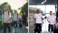 Qatar players arrive in Dublin. 