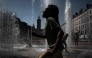 Children cool off in a fountain in Lyon on May 27, 2026 as a heatwave hits France. (Photo by Jeff Pachoud/ AFP)
