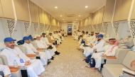Pilgrims from Qatar at Qatari camps in Mina.