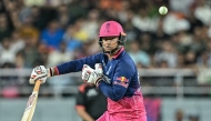 Rajasthan Royals' Indian cricket player Vaibhav Sooryavanshi plays a shot during the 2026 Indian Premier League (IPL) T20 Second Qualifier match at the Maharaja Yadavindra Singh International Cricket Stadium on the outskirts of Chandigarh on May 29, 2026. (Photo by Punit Paranjpe / AFP)