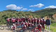 Ali Bin Towar poses with fellow cyclists in Morocco.