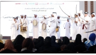 Qatari sword dance performance during the event.