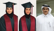 From left: Lolwa Al Khater, Najlaa Hamad Al-Saffar, Hamad Faisal Al-Thani