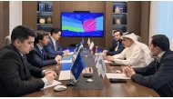 Officials from Qatar and Uzbekistan chambers during the meeting.