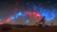 This new map, called SPICE-RACS, works on the principle that light twists as it travels through magnetic fields. It was produced with CSIRO's ASKAP radio telescope on Wajarri Yamaji Country. Credit: CSIRO/Alec Thomson et al./Alex Cherney/Sam Moorfield/ CSIRO
