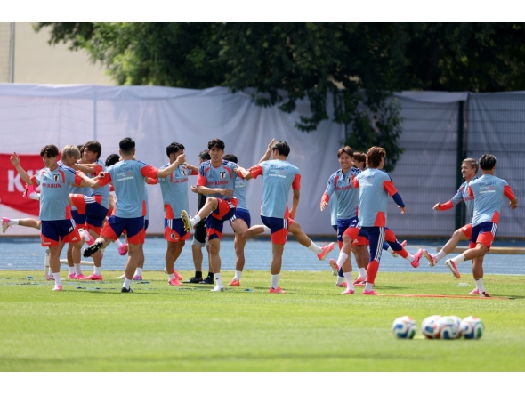 File photo of Japan player training during the FIFA World Cup 2026
