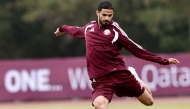 Qatar team player during FIFA World Cup training. Pic: QFA