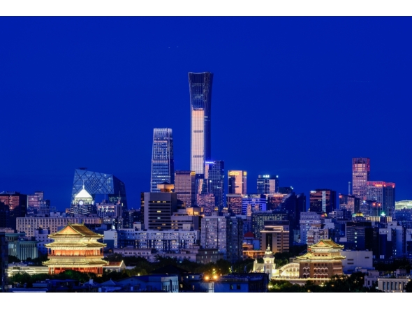 File photo of Beijing skyline after rain
