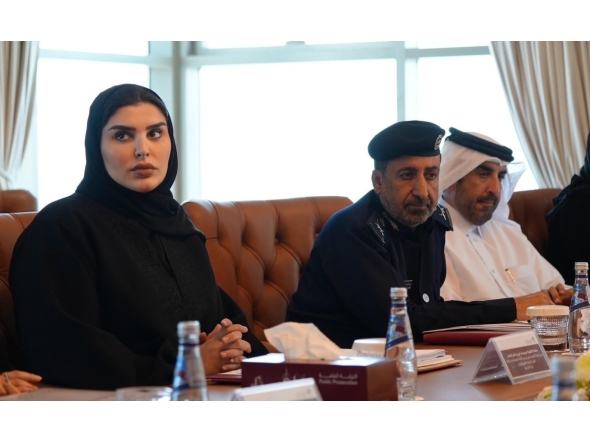 Minister of State for International Cooperation H E Maryam bint Ali bin Nasser Al Misnad during the meeting. 