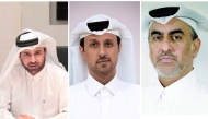 FROM LEFT: Chairman of the Organizing Committee and Vice Chairman of Bait Al-Mashura Finance Consultations Prof. Dr. Khalid bin Ibrahim Al-Sulaiti, Chief Marketing and Communications Officer at Dukhan Bank Talal Ahmed Al-Khaja, and Director-General of the General Directorate of Endowments at the Ministry of Endowments and Islamic Affairs Eng. Hassan Al Marzouqi.