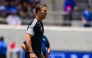 Coach Julen Lopetegui reacts during the warm-up match against El Salvador. 