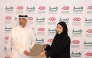 Vice President for Strategic Educational Initiatives at QF’s Pre-University Education, Sheikha Noof Ahmed bin Saif Al Thani and Director of Programmes at Daam, Hassan Yousef Al-Obaidly at signing ceremony. 