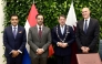 Minister of Municipality H E Abdullah bin Hamad bin Abdullah Al Attiyah with Mayor of the Municipality of Westland H E Bouke Arends and other officials during his visit to the Kingdom of the Netherlands.
