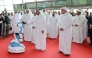 Minister of Commerce and Industry H E Sheikh Faisal bin Thani bin Faisal Al Thani, President of Ashghal H E Eng. Mohammed bin Abdulaziz Al Meer alongside dignitaries and a number of senior officials during the opening of Project Qatar 2026 yesterday.