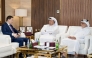 Ambassador of Uzbekistan to Qatar, H E Ashraf Khodjaev with QC officials during the meeting.