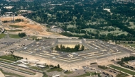 An aerial view of the Pentagon, which houses the US Department of Defense headquarters, in Arlington, Virginia, on May 31, 2026. Photo by Daniel SLIM / AFP