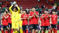 Korean team celebrate after winning the 2026 World Cup Group A football match between Republic of Korea and the Czech Republic at the Guadalajara Stadium in Zapopan on June 11, 2026. (Photos by Ulises Ruiz / AFP)
