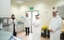 Minister of Environment and Climate Change H E Dr. Abdullah bin Abdulaziz bin Turki Al Subaie inspecting the Environmental Laboratory section during his visit.