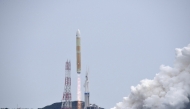 The H3 rocket No. 6 is launched at Tanegashima Space Center in Kagoshima Prefecture on June 12, 2026. (Photo by JIJI PRESS / AFP)