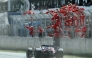 Ferrari team members celebrate Ferrari's British driver Lewis Hamilton's victory in the Catalonia Formula One Grand Prix at the Circuit de Catalunya in Montmelo, on the outskirts of Barcelona, on June 14, 2026. (Photo by Lluis GENE / AFP)