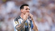 Lionel Messi #10 of Argentina celebrates scoring his team's third and hat trick goal during the FIFA World Cup 2026 Group J match between Argentina and Algeria at Kansas City Stadium on June 16, 2026 in Kansas City, Missouri. Michael Steele/Getty Images/AFP 