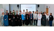 Dr. Marco Ameduri and Dr. Rachid Bendriss with WCM-Q staff, alumni, and students.