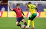 Ladislav Krejci #7 of Czechia competes for the ball against Kamogelo Sebelebele #25 of South Africa during the FIFA World Cup 2026 Group A match between Czechia and South Africa at Atlanta Stadium on June 18, 2026 in Atlanta, Georgia. (Photo by Alex Slitz / GETTY IMAGES NORTH AMERICA / Getty Images via AFP)
