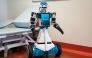This photograph shows humanoid robot Alter-Ego, designed by the Italian Institute of Technology, at the IRCSS Maugeri hospital in Milan.  (Photo by Marco Bertorello / AFP)