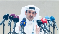 Minister of State for Energy Affairs, President and CEO of QatarEnergy H E Saad Sherida Al-Kaabi addressing the event yesterday.