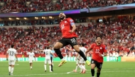 Mohamed Salah celebrates after scoring Egypt's second goal. (AFP)