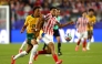 Tete Yengi #26 of Australia competes for the ball against Diego Gomez #8 of Paraguay. Dean Mouhtaropoulos/Getty Images/AFP