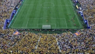 The crowd reacts after Gonzalo Plata #19 of Ecuador scored his team's second goal during the FIFA World Cup 2026 Group E match between Ecuador and Germany at New York New Jersey Stadium on June 25, 2026 in East Rutherford, New Jersey. Al Bello/Getty Images/AFP