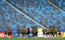 Canada’s players take part in a training session in Carson. (AFP)