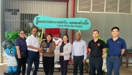 Members of the delegation and Thai embassy officials in Qatar visiting the Laem Phak Bia Project in Thailand.