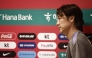 South Korea's head coach Hong Myung-bo arrives for a press conference at Chivas Verde Valle in Guadalajara, Mexico on June 25, 2026, during the 2026 World Cup football tournament. (Photo by Ulises RUIZ / AFP)
