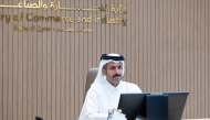 Minister of Commerce and Industry H E Sheikh Faisal bin Thani bin Faisal Al Thani during the virtual meeting.