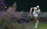 Italy's Jannik Sinner returns to his training partner at the practice courts at The All England Lawn Tennis and Croquet Club in Wimbledon on June 28, 2026. (Photo by Adrian Dennis / AFP)