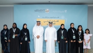Minister of Environment and Climate Change H E Dr. Abdullah bin Abdulaziz bin Turki Al Subaie with officials and honourees during the event.