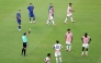 Referee Raphael Claus shows Folarin Balogun #20 of the United States a red card for a foul on Tarik Muharemovic #4 of Bosnia and Herzegovina during the FIFA World Cup 2026 Round of 32 match between USA and Bosnia and Herzegovina at San Francisco Bay Area Stadium on July 01, 2026 in Santa Clara, California. (Photo by MICHAEL STEELE / GETTY IMAGES NORTH AMERICA / Getty Images via AFP)
