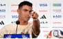 Portugal’s Cristiano Ronaldo during a press conference at the Dallas Stadium in Arlington, yesterday.