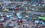 An aerial drone photo taken on July 7, 2026 shows a view of the tornado-hit area in Huanggang City, central China's hubei Province. Rescue operations have been underway since the city was hit by an EF2 tornado on Monday evening. (Xinhua/Wu Zhizun)