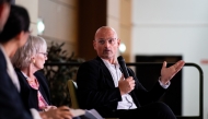 Dean and CEO of Northwestern University in Qatar Marwan M Kraidy speaking during conference’s flagship session.